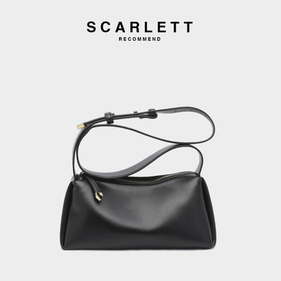 小众设计宽肩带i斜挎包2023新款潮大容量单肩手提塌塌腋下软皮女