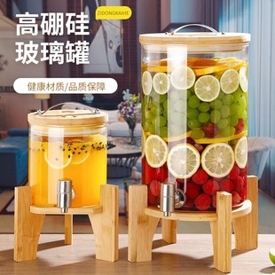 水桶自带水龙头玻璃青梅泡酒瓶泡酒坛葡萄酿酒瓶商用自助饮料家用