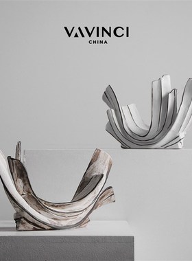 梵其新中式侘寂h艺术陶瓷摆件样板间展厅酒店摆设客厅电视柜装饰