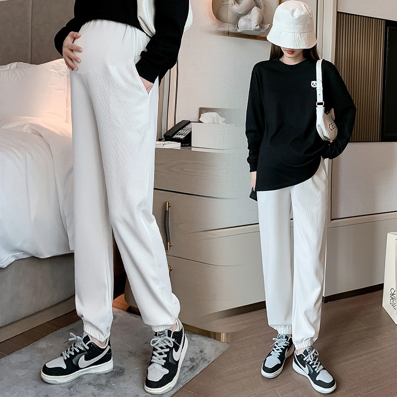 超大码孕妇秋冬纯棉裤子加绒加厚宽松2F00-300斤打底束脚休闲长裤