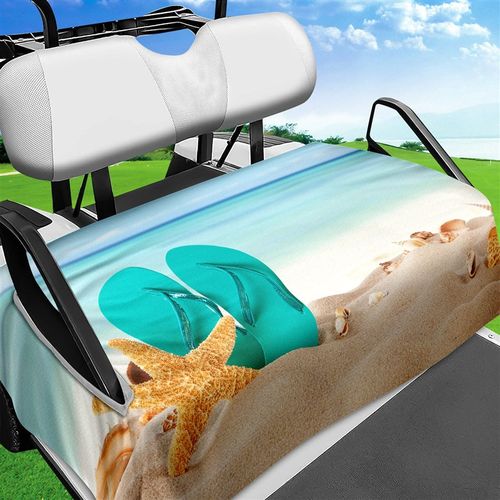 高尔夫球车座垫毛巾毯车座椅套清洁安装方便高尔夫球Y海星坐垫套8