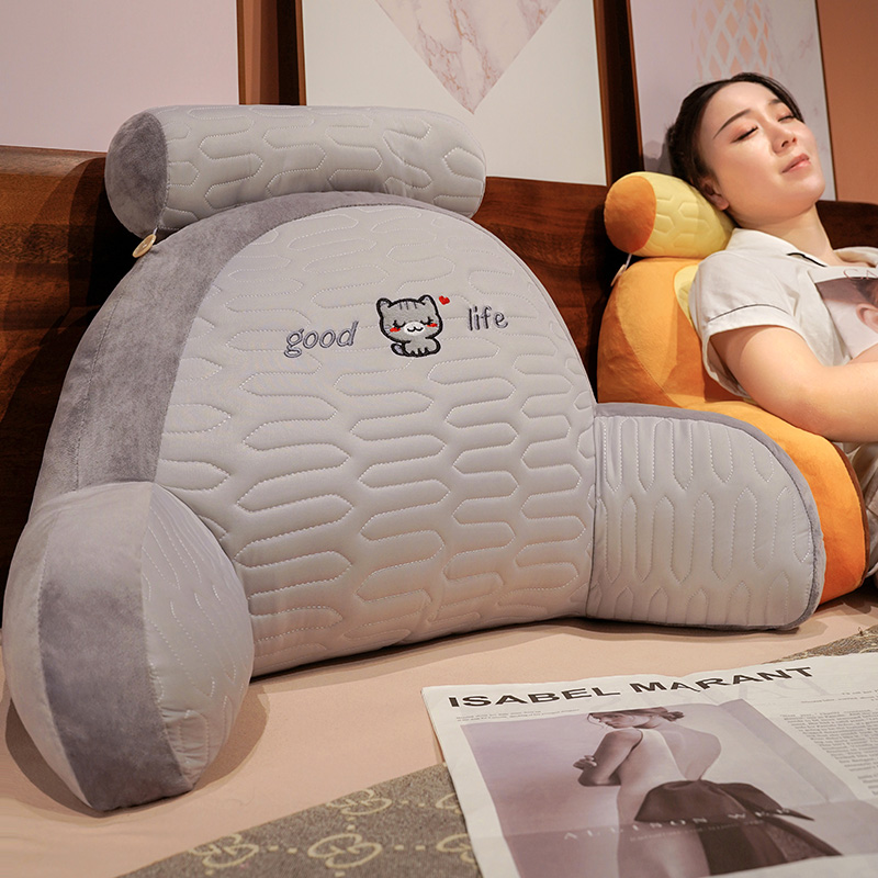 冰丝乳胶床头靠垫软包护腰靠v背榻榻米靠枕孕妇沙发抱枕床上枕头