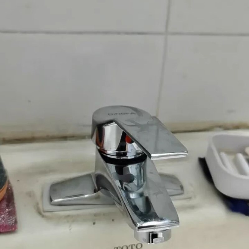 三孔老式卫生间台盆家用面盆水龙头全铜洗手双孔冷暖冷热混水阀