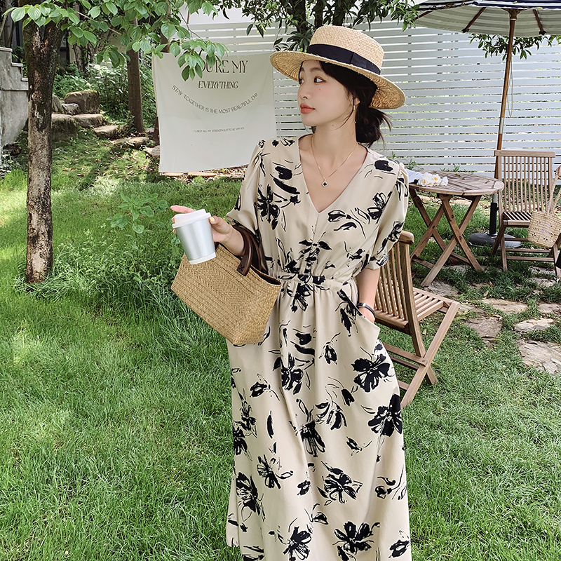 法式孕妇装连衣裙2023夏装x新款宽松连衣裙孕妇可穿夏季孕妈妈裙