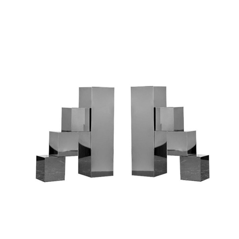 简约现代梯形水晶书档书靠摆件样板房书房客厅桌面轻奢欧式装饰品