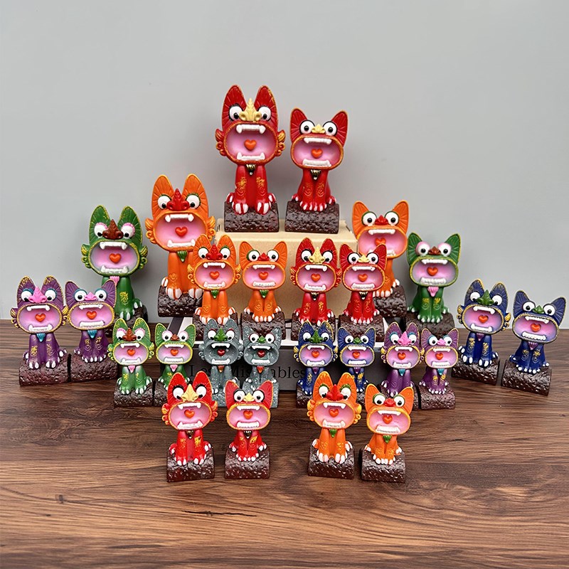 云南瓦猫摆件瓦当萌猫灵兽办公室创意云南旅游纪念品伴手礼物