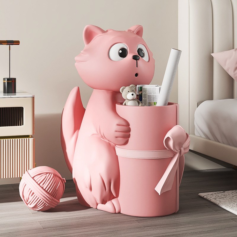 大型猫咪落地摆件家居饰品客厅电视柜沙发旁边收纳乔迁新居送礼物