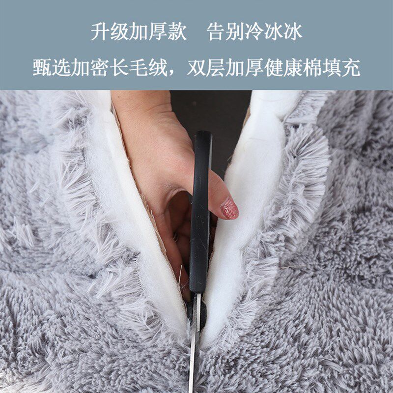 可定做飘窗长毛绒加厚现代简约窗台坐垫装饰亲肤机洗卧室毛绒毯子