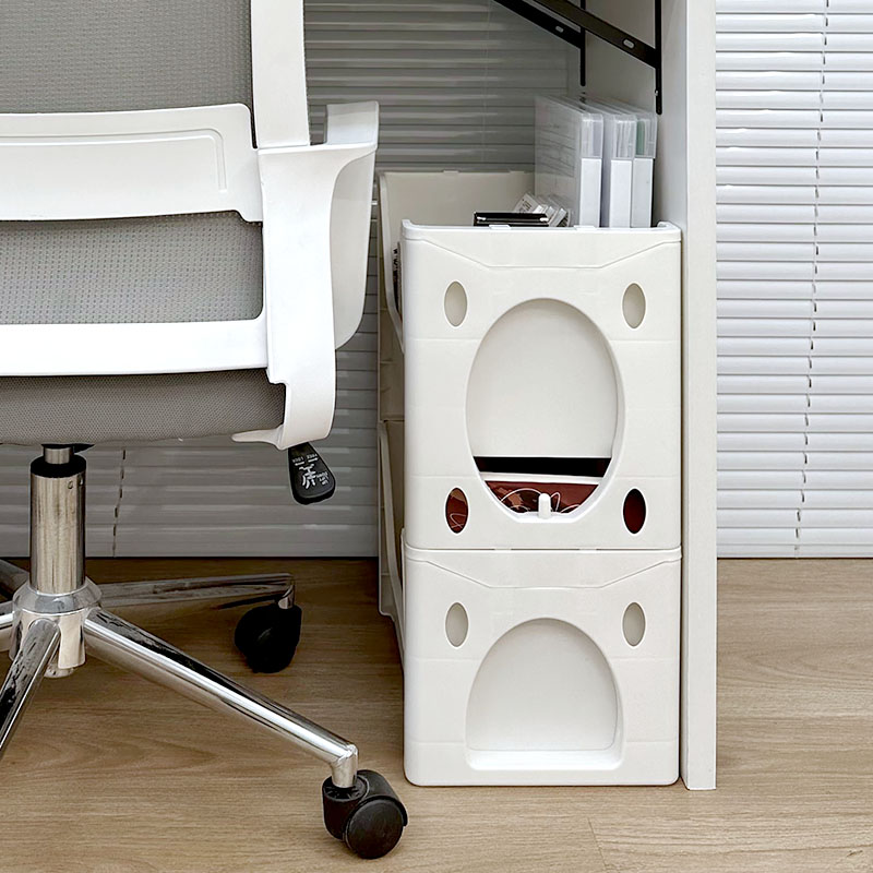 桌下工位小推车置物架落地可移动办公用品收纳整理架室内放置神器