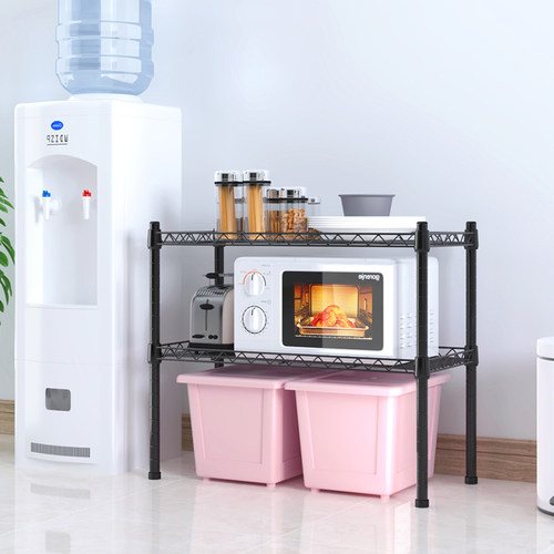 双层金属架子2层分层置物架间距可调高60cm长60 70 75 80 90 100