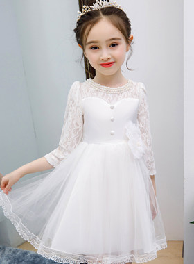 女童连衣裙春秋薄款2020新款夏季公主裙蓬蓬P纱儿童礼服小女孩裙
