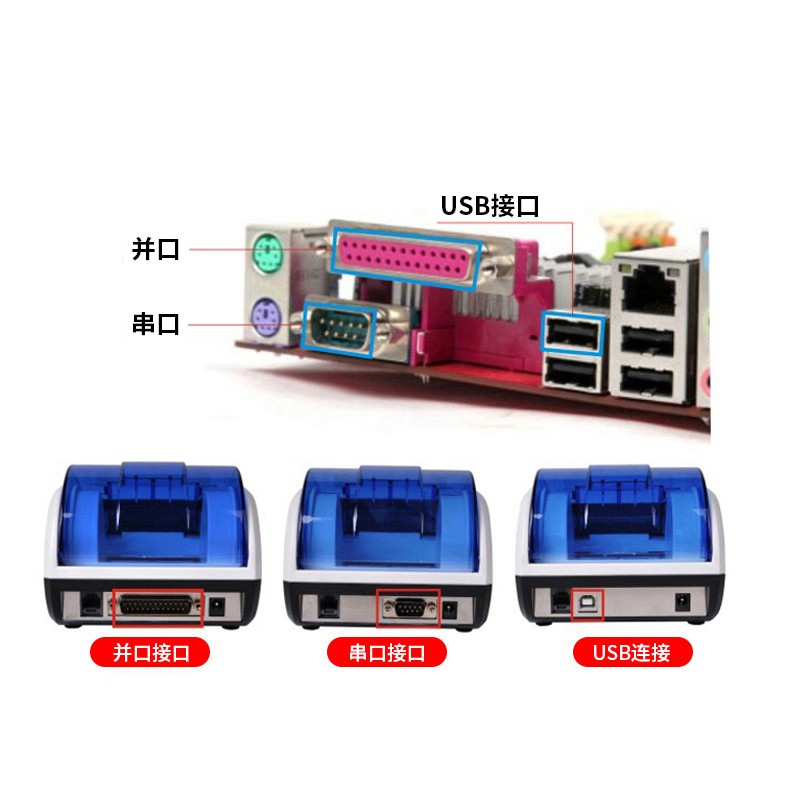 爱宝58 -58小票打印机/商用/热敏/超市票据58mm  UB 串口 并口