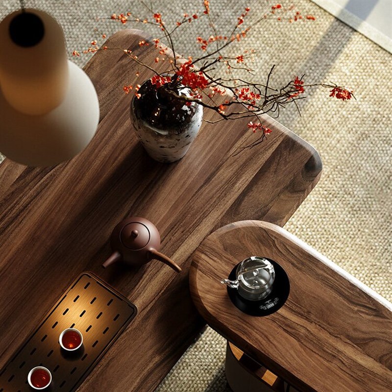 现代茶桌会客茶室茶台茶几客厅家用茶艺泡茶桌椅