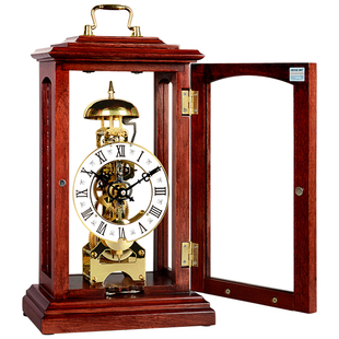 汉时欧式座钟械实木客厅复古时钟报时台钟装饰桌台钟表D