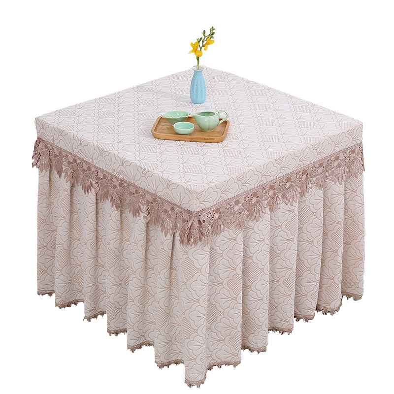 22新款冬季烤火桌子罩正方形电炉罩茶几桌布薄款麻将机桌布