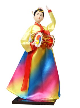 韩国人偶娃娃朝鲜族绢人韩国料理烤肉店家居装饰工艺品礼品