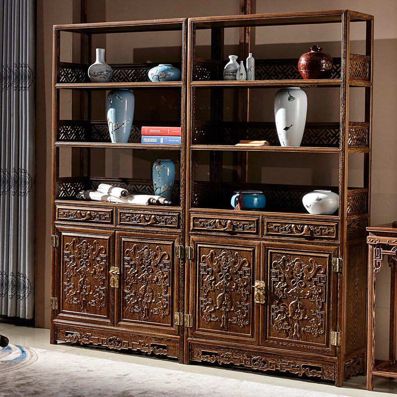 王木匠鸡翅木书架书橱陈列架实木书柜三层展示架文件柜红木家具,住宅家具,红木书柜/书架,淘宝优惠券,粉丝福利购,淘宝优惠卷