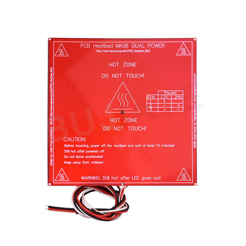 d打印机专用加加热床电压MK2b ,2*2支持电压 焊接版