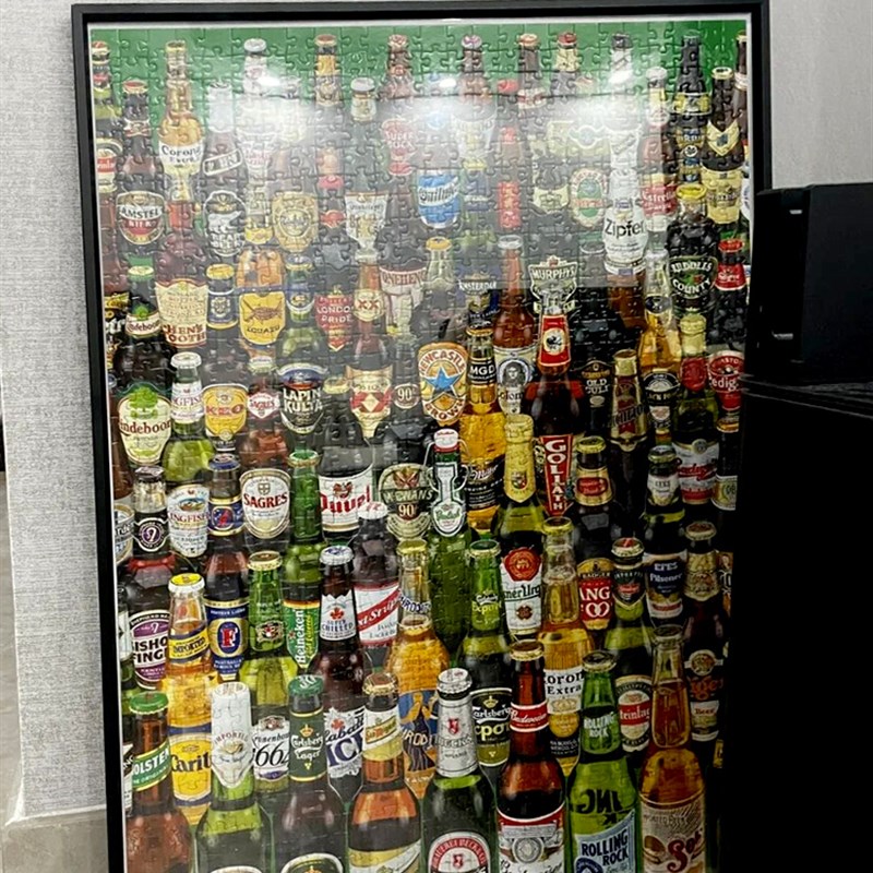 汽水罐拼图相框片易拉罐片汽水罐迷你*汽水罐实木框