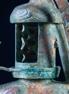 汉代宫廷牛灯古油灯青铜器仿古工艺品动物灯客厅复古怀旧礼品