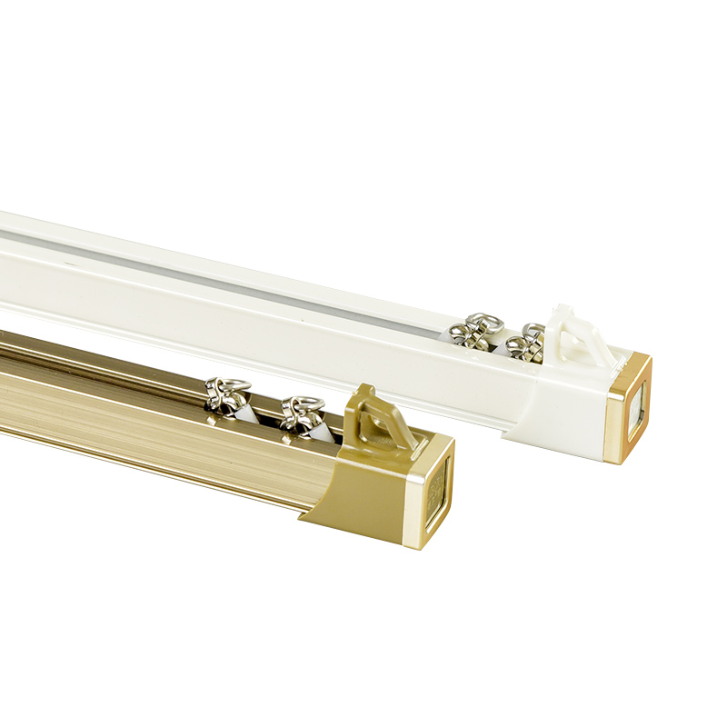 本原新款窗帘轨道合金材质静音顺滑卧室书房家用窗帘杆子双轨
