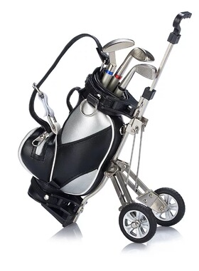 样板房书房尔夫球包笔筒办公室现代装饰品圆珠笔