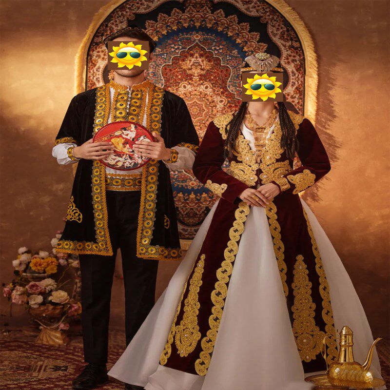 新款民族婚纱拍照背景布维吾尔民族特色题背景纸影楼艺术照背景