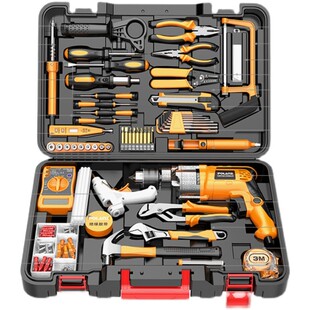 佛兰仕五金工具箱装电钻木电工电动工具装