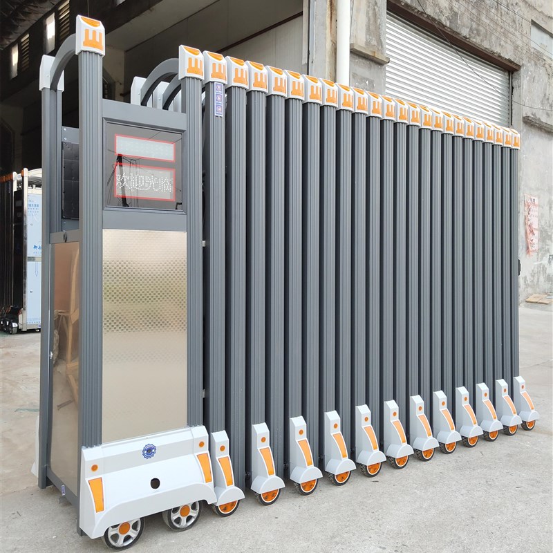 直销0不锈钢伸缩门电动大门折叠工厂小区工地学校自动收缩推拉