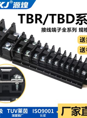 导轨式TBR-10接线端子排20/30/45/60/100/200/5双层TBD-10固定件F