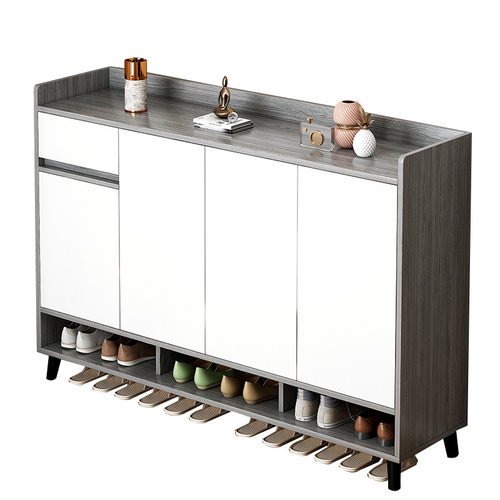 鞋柜家用门口玄关柜阳台储物柜仿实木经济型带Q门超薄现代鞋架子