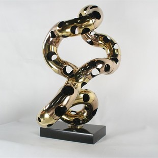 轻奢客厅摆件样板间玄关电视柜装 饰酒店大堂树脂抽象雕塑艺术品