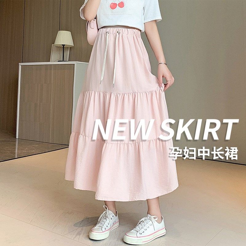 孕妇裙子夏季外穿中长款半身裙宽松休闲蓬蓬蛋糕裙夏装怀孕A字裙,孕妇装/孕产妇用品/营养,半身裙,淘宝优惠券,粉丝福利购,淘宝优惠卷