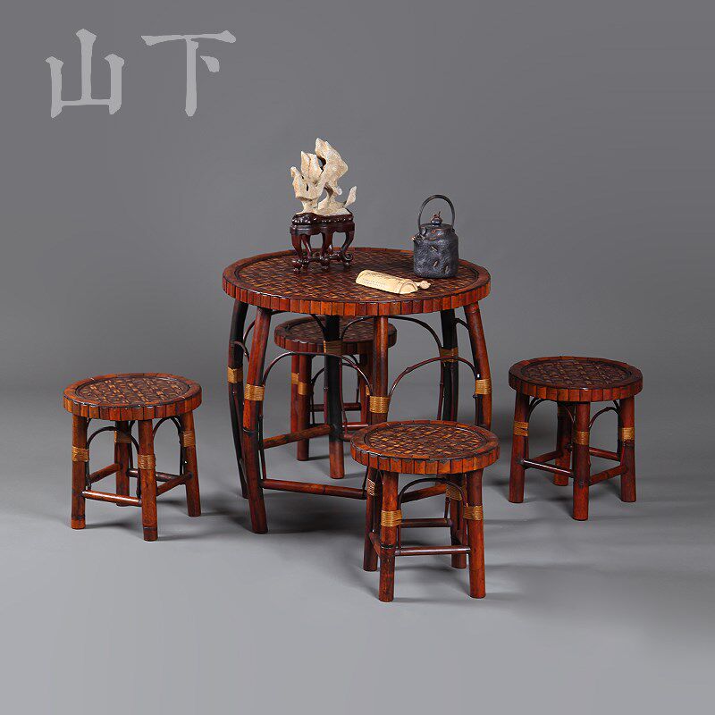 竹子桌椅组合复古小茶几边几中式阳台飘窗桌子竹制茶桌茶室竹凳子,住宅家具,家用茶台/茶桌,淘宝优惠券,粉丝福利购,淘宝优惠卷