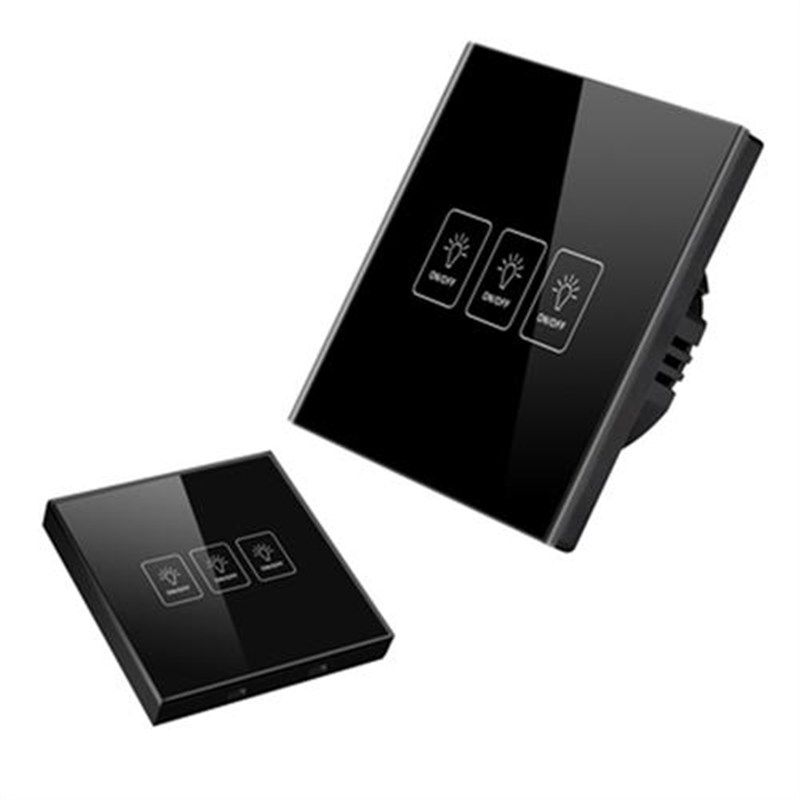 无线遥控触摸开关家用220v免布线随意贴夜光显示水灯具X86智能面