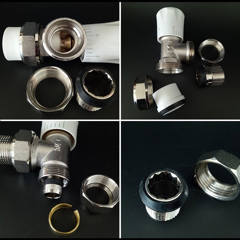 小背篓暖气片温控门散热器暖气片ppr温控铝塑管温控角直