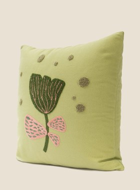 NW新宸优品绿色田园毛巾绣抱枕客厅沙发飘窗装饰靠垫拆洗