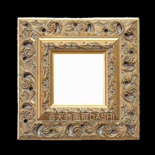 金色做旧实木画框装裱定制油画外框相框挂墙客厅卧室欧式复古镜框