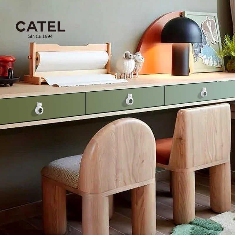 卡特新款可爱卡通拉手简约高档儿童房衣柜门橱柜子抽屉单孔小把手