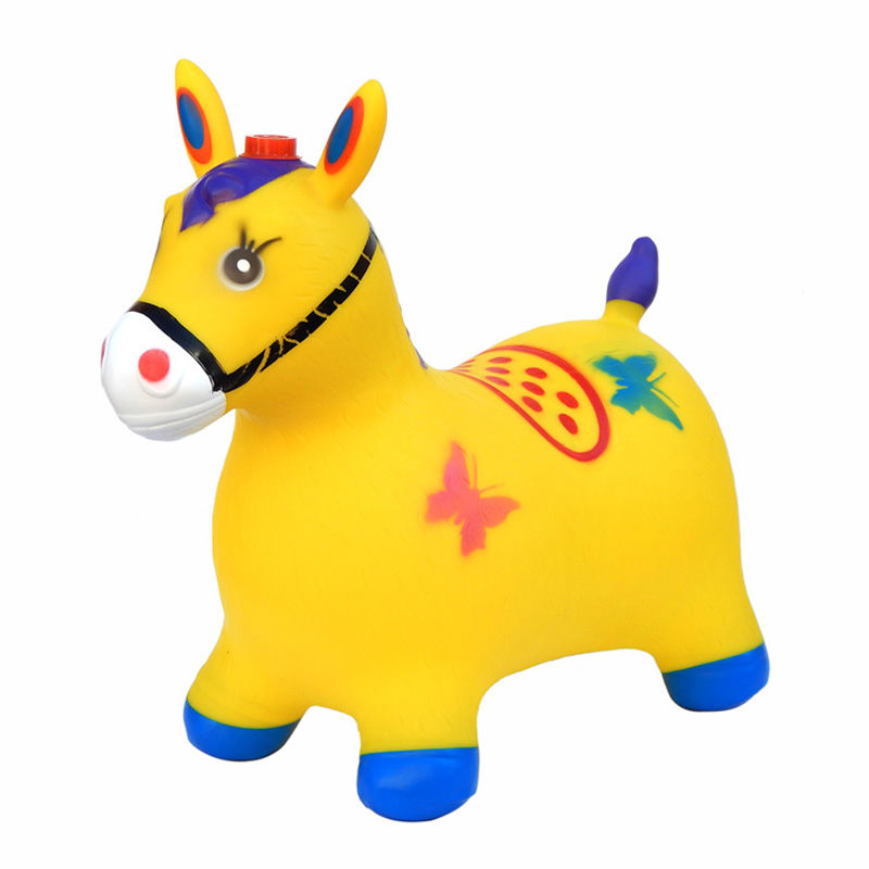儿童玩具跳跳马大号充气马加厚音乐跳跳鹿骑马羊角球木马坐骑小马