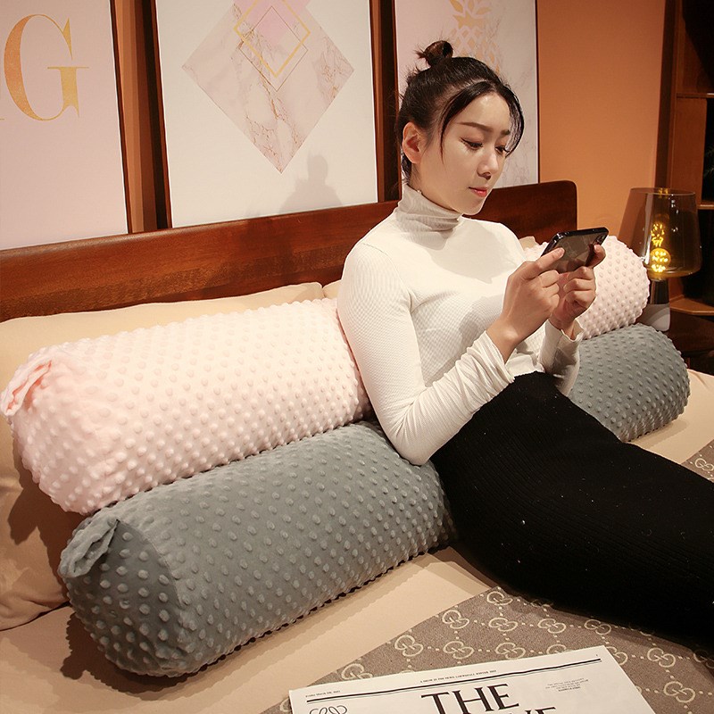 可拆洗豆豆绒男朋友抱枕女生睡觉床上夹腿长条枕孕妇侧睡圆柱枕套