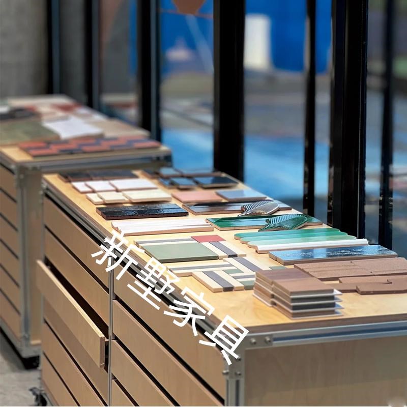 海洋板摆件饰品展示柜边柜桦木中古饰品陈列柜储物柜餐边柜收纳柜