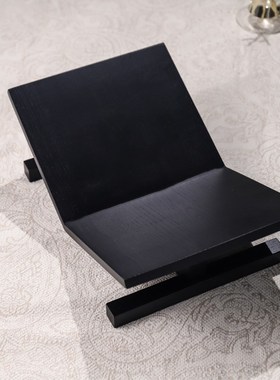 创意实木皮革书架杂志架样板间售楼处书房酒店客房装饰品