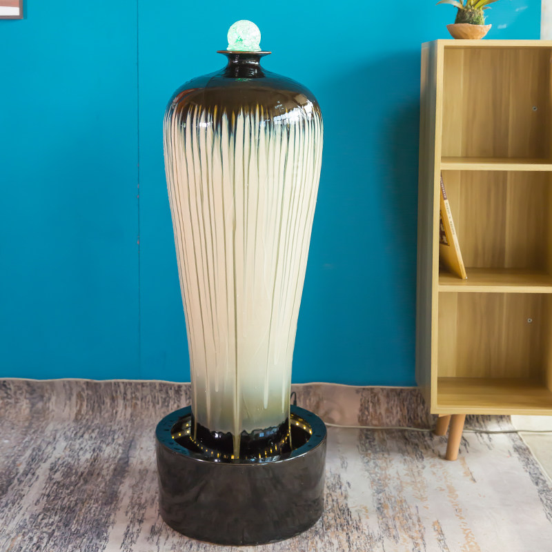 招财流水创意家居玄关客厅桌面办公室循环水喷泉业乔迁礼品 - 冬花挂枝商城出品