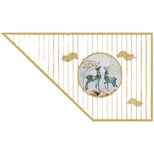 别墅复式楼梯扶手侧装护栏现代铁艺围栏家用省空间异型栏杆