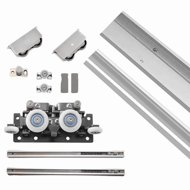 吉适无轨道幽灵门木门移门推拉门静音滑动五金滑轨平推门吊轮