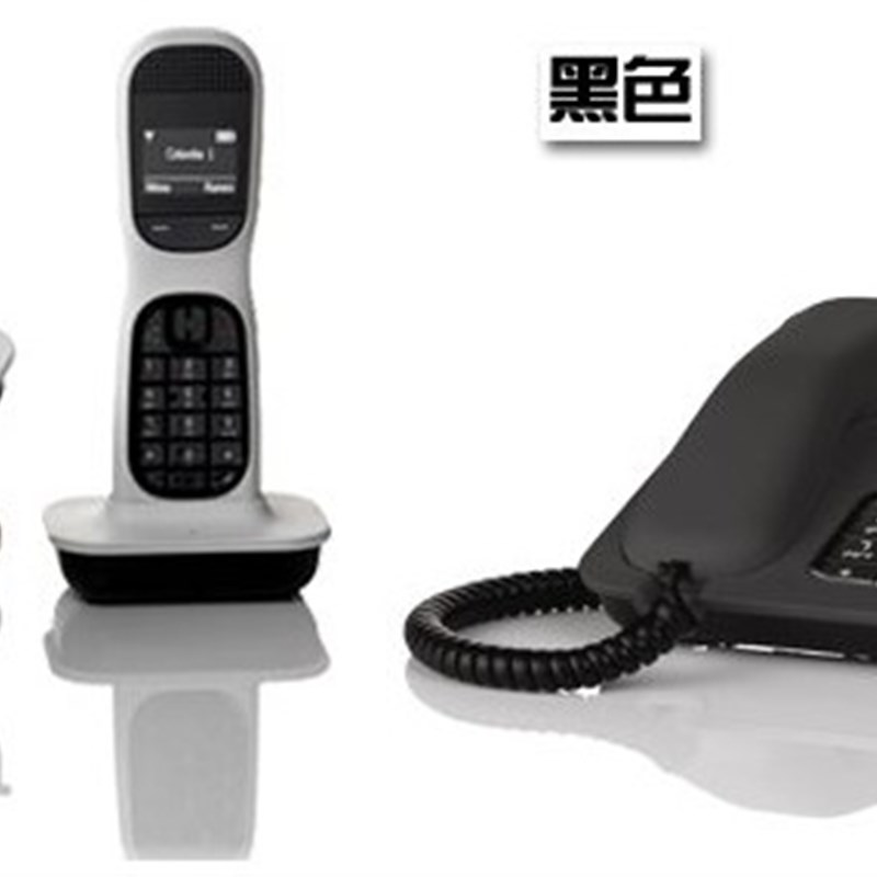 新确uncorp电话机数字无绳子母机家庭办公中文菜单插线固定座机