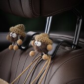 小煤球汽车挂钩车载座椅置物小挂钩一对装 饰用品大全 车上装