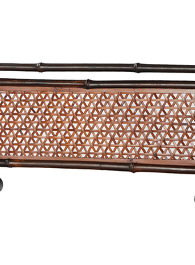 茶艺表演竹制茶道装饰摄影背景竹编屏风老竹桌面围栏