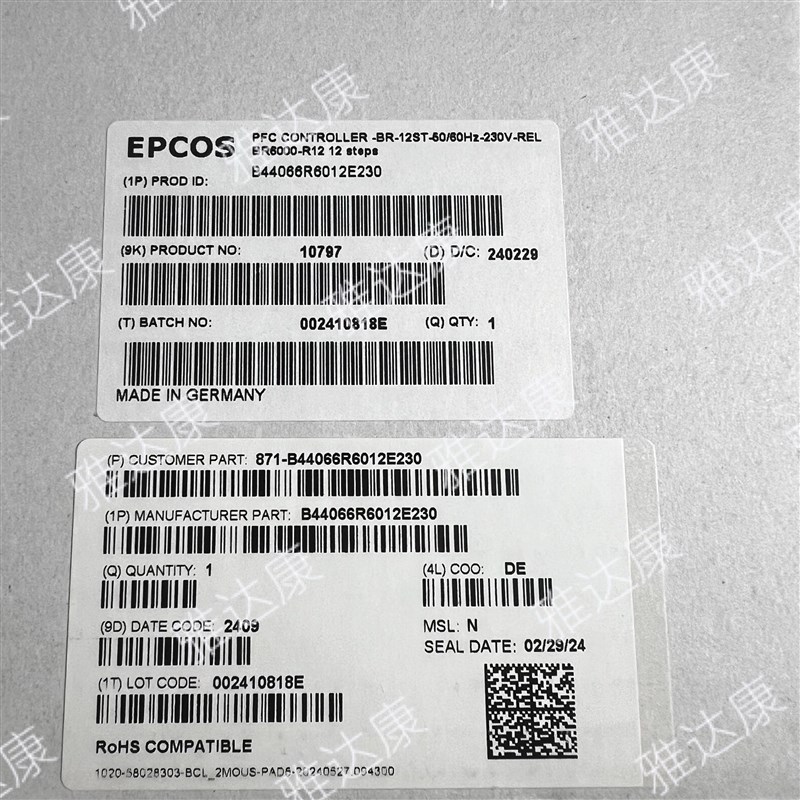 BR6000-r12  b44066R6012E230 epcos三相交流用滤波电容用控制器